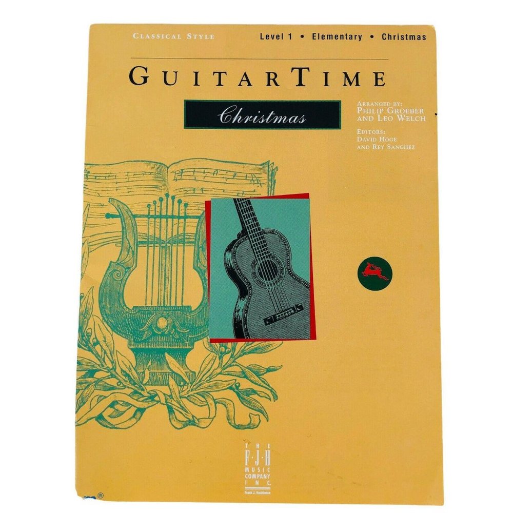 Guitartime Christmas Guitar Music Booklet Classical Style Level 1 Elementary‎